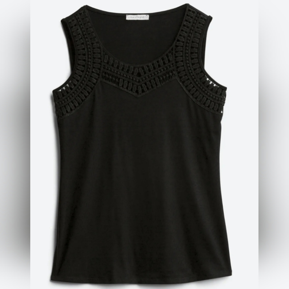 NWT | MONTAGNE | Glerin Crochet Lace Detail Knit Top